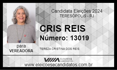 Candidato CRIS REIS 2024 - TERESÓPOLIS - Eleições