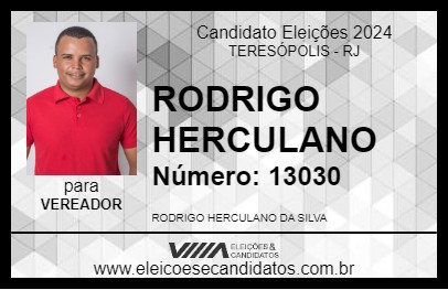 Candidato RODRIGO HERCULANO 2024 - TERESÓPOLIS - Eleições