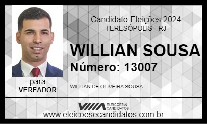 Candidato WILLIAN SOUSA 2024 - TERESÓPOLIS - Eleições