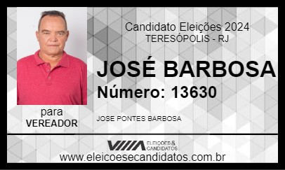 Candidato JOSÉ BARBOSA 2024 - TERESÓPOLIS - Eleições