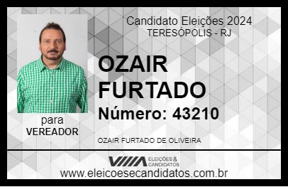 Candidato OZAIR FURTADO 2024 - TERESÓPOLIS - Eleições