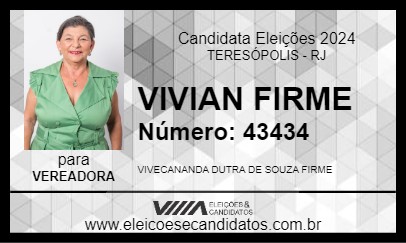 Candidato VIVIAN FIRME 2024 - TERESÓPOLIS - Eleições