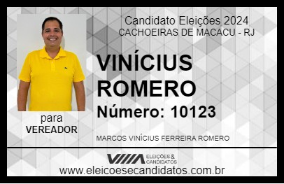 Candidato VINÍCIUS ROMERO 2024 - CACHOEIRAS DE MACACU - Eleições