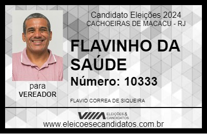 Candidato FLAVINHO DA SAÚDE 2024 - CACHOEIRAS DE MACACU - Eleições