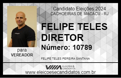 Candidato FELIPE TELES DIRETOR 2024 - CACHOEIRAS DE MACACU - Eleições