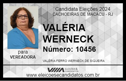 Candidato VALÉRIA WERNECK 2024 - CACHOEIRAS DE MACACU - Eleições