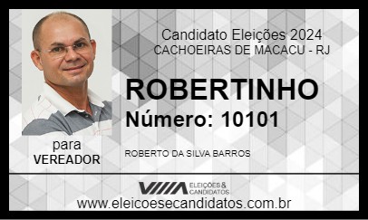 Candidato ROBERTINHO 2024 - CACHOEIRAS DE MACACU - Eleições