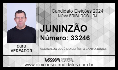 Candidato JUNINZÃO 2024 - NOVA FRIBURGO - Eleições