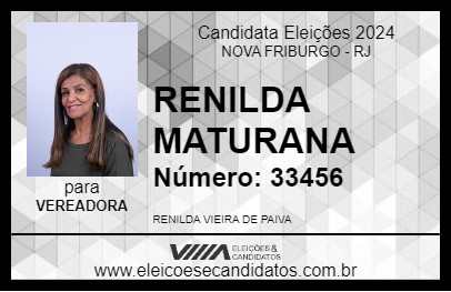 Candidato RENILDA MATURANA 2024 - NOVA FRIBURGO - Eleições