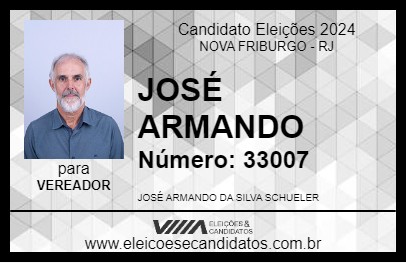 Candidato JOSÉ ARMANDO 2024 - NOVA FRIBURGO - Eleições