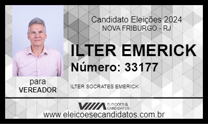 Candidato ILTER EMERICK 2024 - NOVA FRIBURGO - Eleições