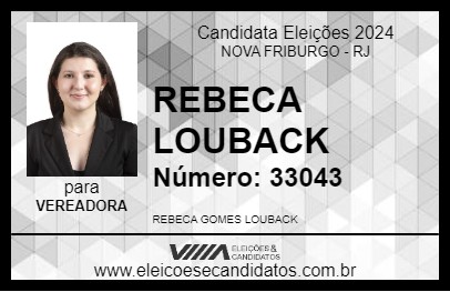 Candidato REBECA LOUBACK 2024 - NOVA FRIBURGO - Eleições