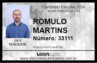 Candidato ROMULO MARTINS 2024 - NOVA FRIBURGO - Eleições