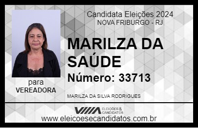 Candidato MARILZA DA SAÚDE 2024 - NOVA FRIBURGO - Eleições