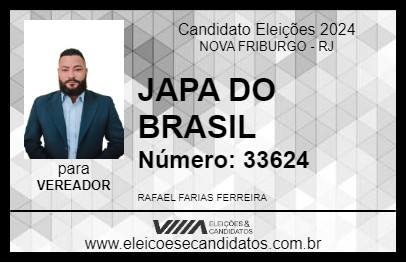 Candidato JAPA DO BRASIL 2024 - NOVA FRIBURGO - Eleições