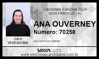 Candidato ANA OUVERNEY 2024 - NOVA FRIBURGO - Eleições