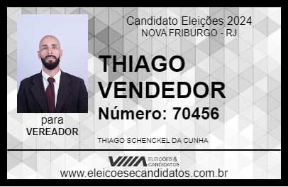 Candidato THIAGO VENDEDOR 2024 - NOVA FRIBURGO - Eleições