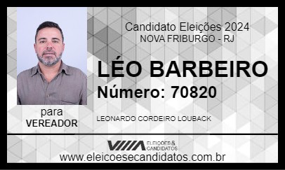 Candidato LÉO BARBEIRO 2024 - NOVA FRIBURGO - Eleições