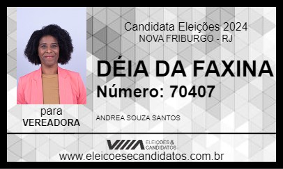 Candidato DÉIA DA FAXINA 2024 - NOVA FRIBURGO - Eleições