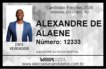 Candidato ALEXANDRE DE ALAENE 2024 - ARRAIAL DO CABO - Eleições