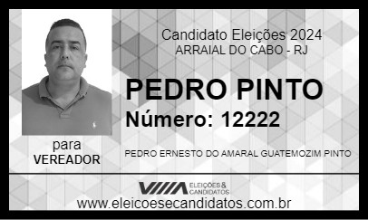 Candidato PEDRO PINTO 2024 - ARRAIAL DO CABO - Eleições