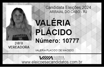 Candidato VALÉRIA PLÁCIDO 2024 - ARRAIAL DO CABO - Eleições