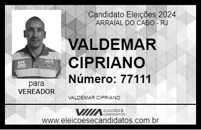 Candidato VALDEMAR CIPRIANO 2024 - ARRAIAL DO CABO - Eleições