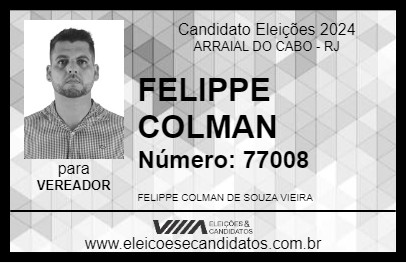 Candidato FELIPPE COLMAN 2024 - ARRAIAL DO CABO - Eleições