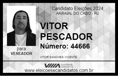 Candidato VITOR PESCADOR 2024 - ARRAIAL DO CABO - Eleições