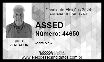 Candidato ASSED 2024 - ARRAIAL DO CABO - Eleições