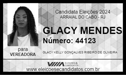 Candidato GLACY MENDES 2024 - ARRAIAL DO CABO - Eleições