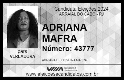 Candidato ADRIANA MAFRA 2024 - ARRAIAL DO CABO - Eleições