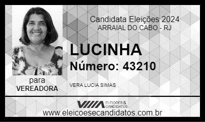 Candidato LUCINHA 2024 - ARRAIAL DO CABO - Eleições