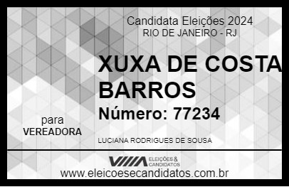 Candidato XUXA DE COSTA BARROS 2024 - RIO DE JANEIRO - Eleições