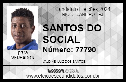 Candidato SANTOS DO SOCIAL 2024 - RIO DE JANEIRO - Eleições