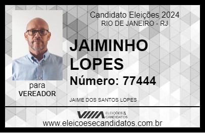 Candidato JAIMINHO LOPES 2024 - RIO DE JANEIRO - Eleições