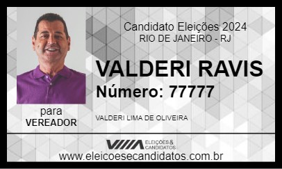 Candidato VALDERI RAVI S 2024 - RIO DE JANEIRO - Eleições