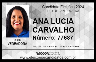 Candidato ANA LUCIA CARVALHO 2024 - RIO DE JANEIRO - Eleições