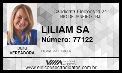 Candidato LILIAM SA 2024 - RIO DE JANEIRO - Eleições