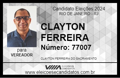 Candidato CLAYTON FERREIRA 2024 - RIO DE JANEIRO - Eleições