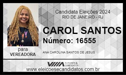 Candidato CAROL SANTOS 2024 - RIO DE JANEIRO - Eleições