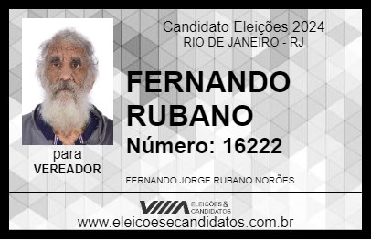 Candidato FERNANDO RUBANO 2024 - RIO DE JANEIRO - Eleições