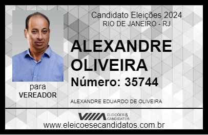 Candidato ALEXANDRE OLIVEIRA 2024 - RIO DE JANEIRO - Eleições