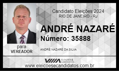 Candidato ANDRÉ NAZARÉ 2024 - RIO DE JANEIRO - Eleições