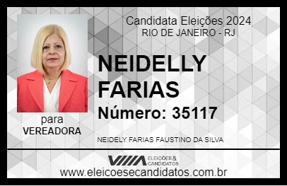 Candidato NEIDELLY FARIAS 2024 - RIO DE JANEIRO - Eleições