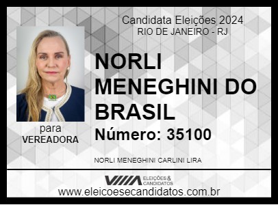 Candidato NORLI MENEGHINI DO BRASIL 2024 - RIO DE JANEIRO - Eleições