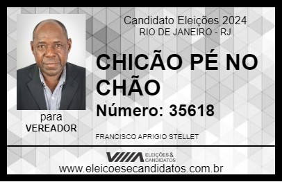 Candidato CHICÃO PÉ NO CHÃO 2024 - RIO DE JANEIRO - Eleições