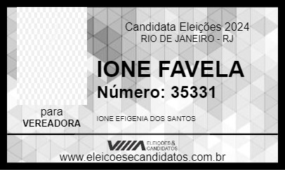 Candidato IONE FAVELA 2024 - RIO DE JANEIRO - Eleições