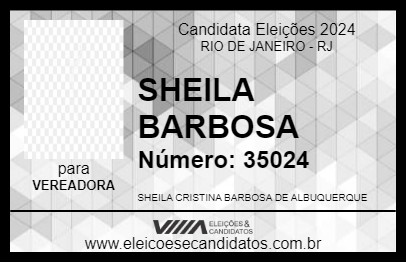 Candidato SHEILA  BARBOSA 2024 - RIO DE JANEIRO - Eleições