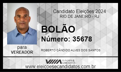 Candidato BOLÃO 2024 - RIO DE JANEIRO - Eleições